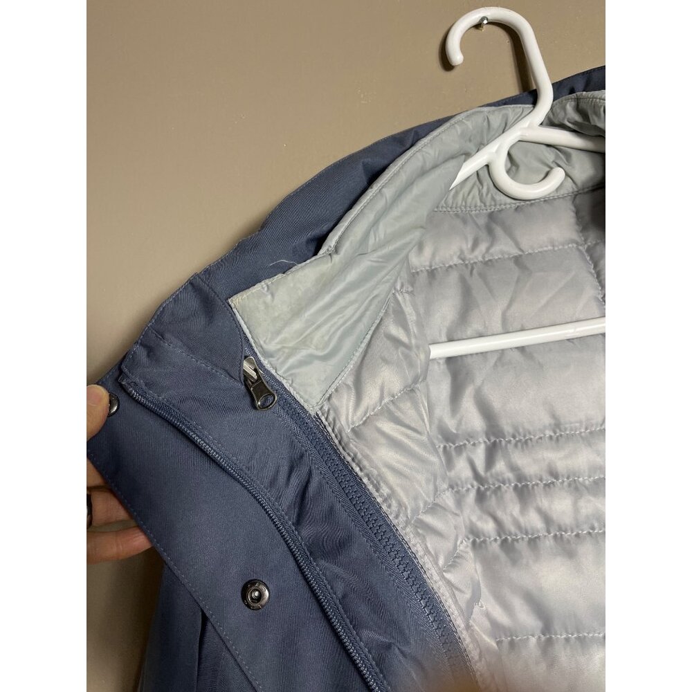 Swiss Tech 3 in 1 Coat Puffer Parka Raincoat Gray Winter Gorpcore Cabin Womens L - Picture 13 of 14